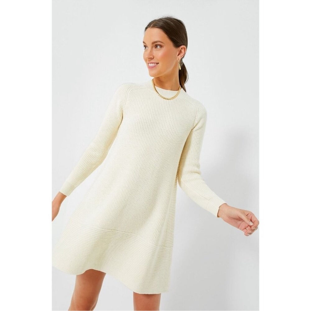 Pomander Place by Tuckernuck Cream Ainsley Sweater Dress Long Sleeve Mini sz M